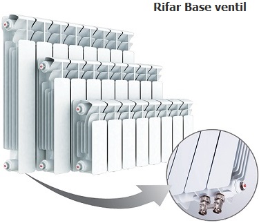 Биметаллические радиаторы Rifar серии Base ventil (с нижним подключением)