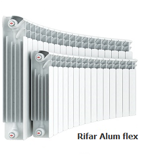 Rifar Alum flex - алюминиевые радиаторы Рифар в радиусном исполнении и боковым подсоединением