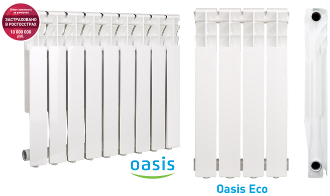 Алюминиевый радиатор Oasis Eco