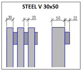 Steel V 30x50