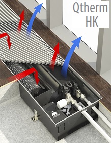 Varmann Qtherm HK, внутрипольные конвекторы для нагрева или охлаждения воздуха с принудительной конвекцией.