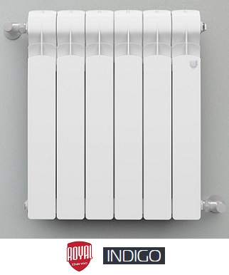 Алюминиевый радиатор Indigo бренда Royal Thermo. Сделано в Росии.