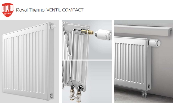 Стальные панельные радиаторы Royal Thermo Ventil Compact с нижним подсоединением
